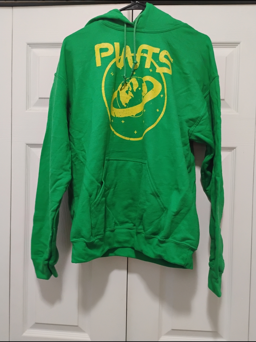 Plain White T's Green Pullover Hoodie with Yellow Planet Graphic